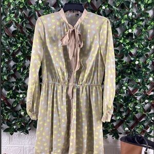 Forever 21 Hello Kitty Beige and Yellow Midi Dress